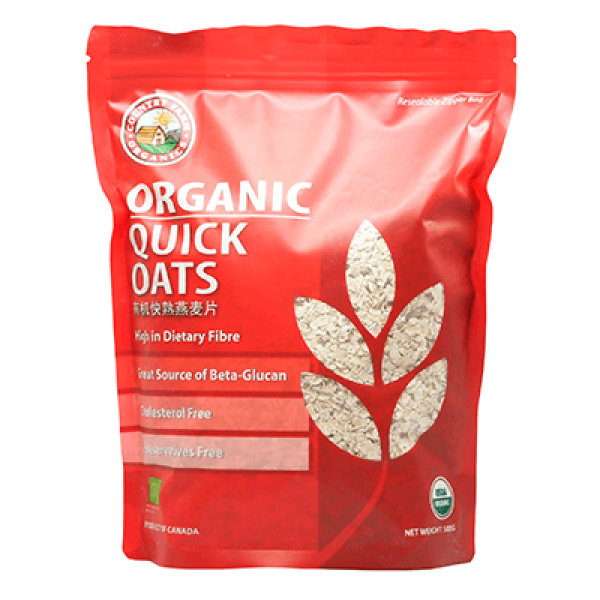 Country Farm Organic Quick Oats 500g (canada)