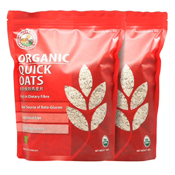 Country Farm Organic Twin Pack Quick Oats 2×500g
