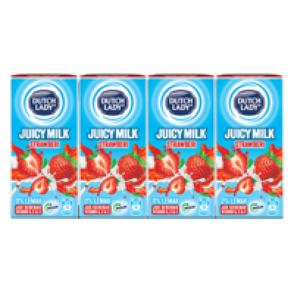 Dutch Lady 200mlx4 Juicy Milk S/berry
