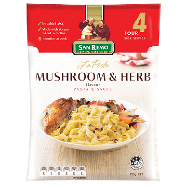 San Remo La Pasta 120g Mushroom & Herbs