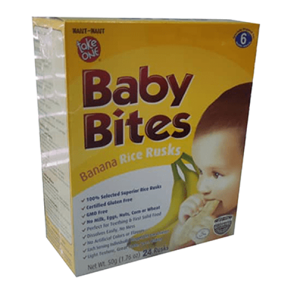 Take One Baby Bites Rice Rusk 50g Vegetarian