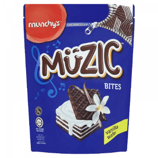 Muzic Wafer Bites 180g Vanilla
