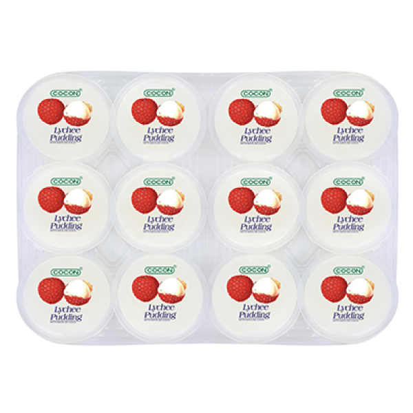 Cocon Nata De Coco Pudding 12 X 80g Lychee