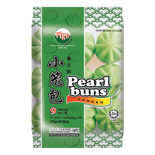 Figo Pearl Bun 225g Pandan