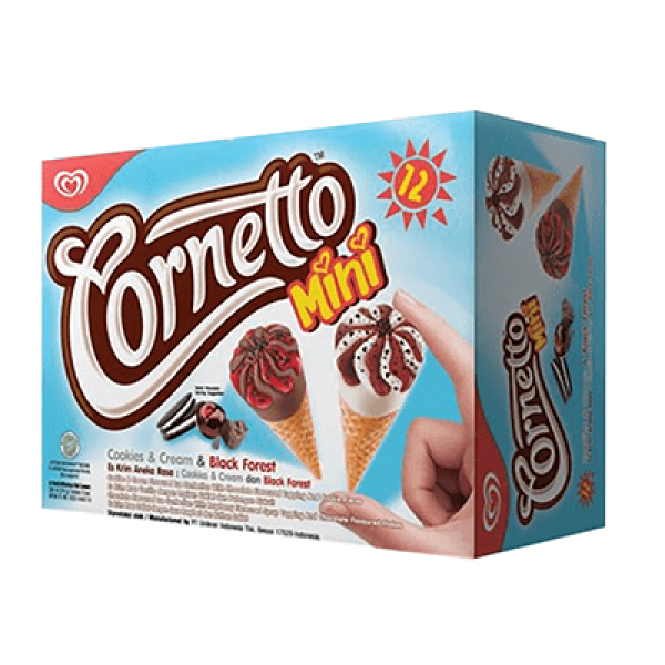 Wall's Cornetto Mini 12×28ml Cookies&cream&bfores