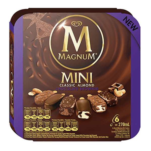 Wall's Magnum Mini 6×45ml Classic Almond Brownie