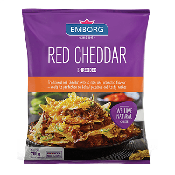 Emborg Shredded Cheddar Topping 200g