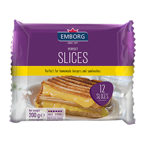 Emborg Perfect Slices Cheese 12's 200g