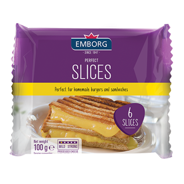 Emborg Perfect Slices Cheese 6's 100g