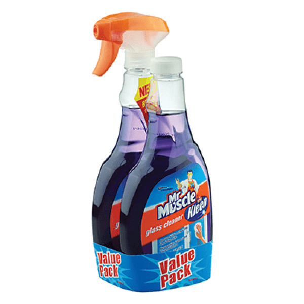 Mr.muscle Kk Glass 2×500ml Lavender