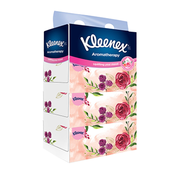 Kleenex 3-Ply Tissue 4×90s Aroma Rose