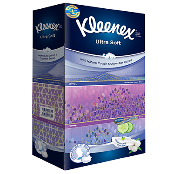 Kleenex 3-Ply Tissue 4×100s Comfort Care