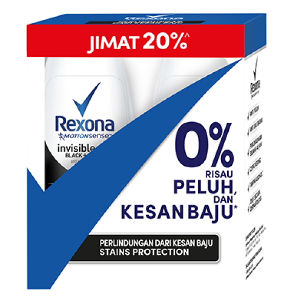 Rexona Women Roll On 2×50ml Invisible Dry