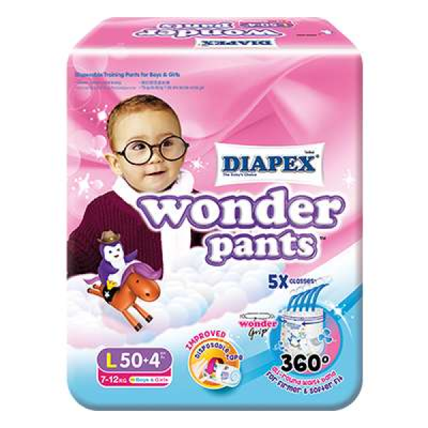 Diapex Wonder Pants Super Jumbo L Size 50+4pcs