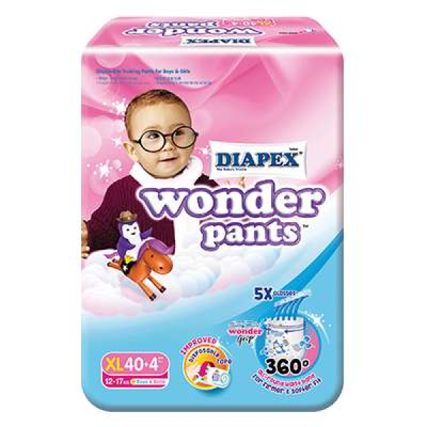 Diapex Wonder Pants Super Jumbo Xl Size 40+4pcs