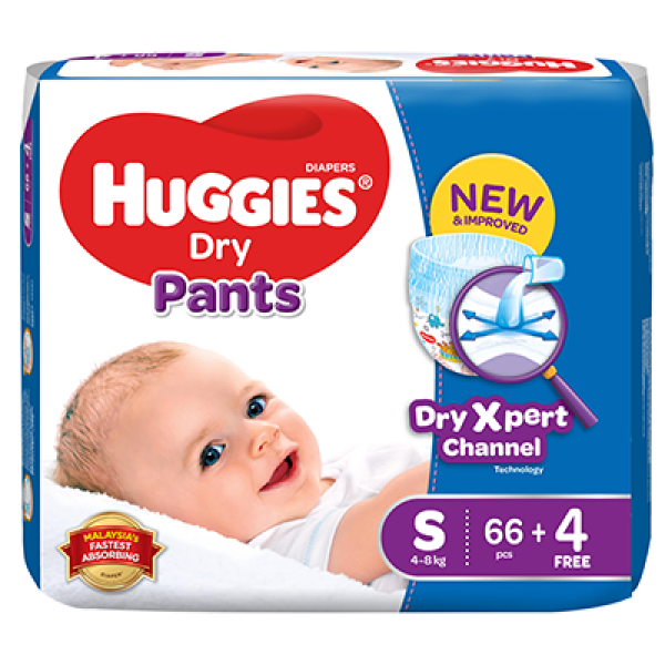 Huggies Dry Pants Super Jumbo S Size 66PCS