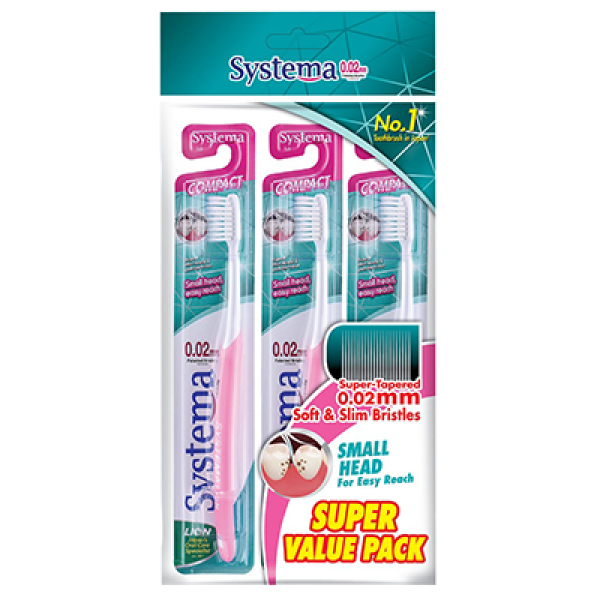 Systema Tooth Brush Compact Value Pack 3S