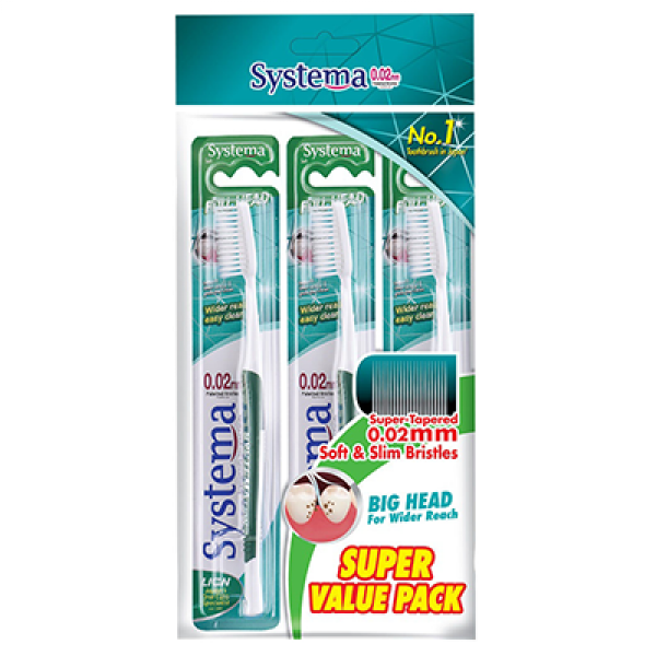 Systema Tooth Brush Full Head Value Pack 3S